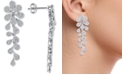 Macy's Diamond Floral Drop Earrings (1-1/2 ct. t.w.) in 14k White Gold
